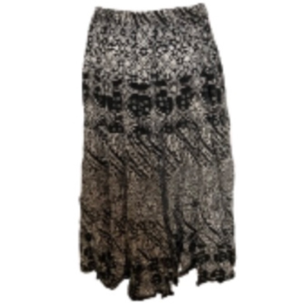 EUC Carole Little Black & White Cotton Maxi Skirt Size XL - Picture 5 of 8